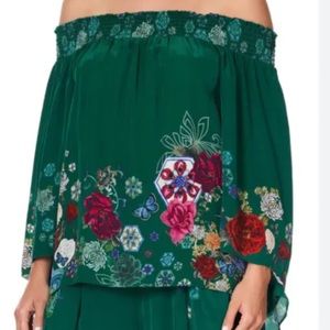 Camilla jeweled blouse, can be off shoulders or cold shoulder. Gorgeous!